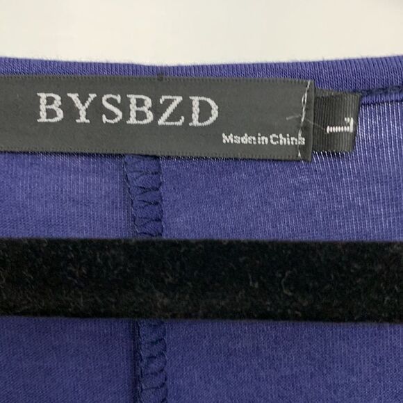 BYSBZD Size Large navy blue maxi dress with left side ruching NWOT - Picture 5 of 8